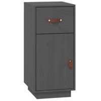 Dressoir 34x40x75 cm massief grenenhout grijs - thumbnail