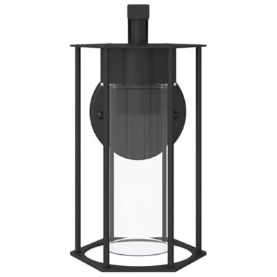 VidaXL Buitenwandlampen 2 st roestvrij staal zwart VidaXL Buitenwandlampen 2 st roestvrij staal zwart