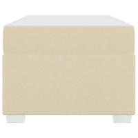 Bedframe met matras Crème 90 x 200 cm Stof - thumbnail