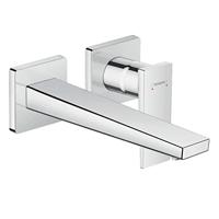 Wastafelmengkraan Metropol HansGrohe Afdekset Uitloop 22.5 cm en Afvoerplug Chroom - thumbnail