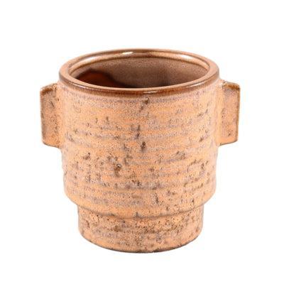 PTMD bloempot katelynn keramiek s oranje 13 cm | 18 stuks