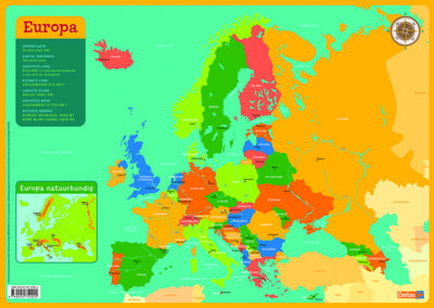 Educatieve onderleggers - Kaart Europa