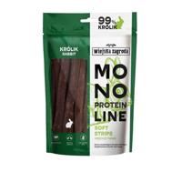 WIEJSKA ZAGRODA Monoprotein line Soft strips Rabbit - traktatie voor hond - 100g - thumbnail
