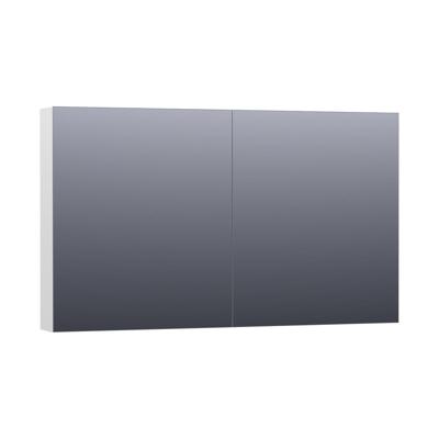 Brauer Impress Deluxe Spiegelkast - 120 cm - met interne en externe Verlichting - 2 Dubbelzijdige Spiegeldeuren - Hoogglans Wit