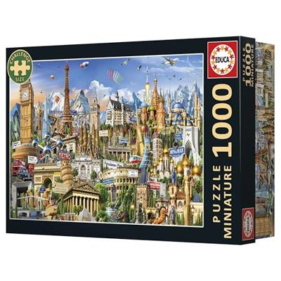 Puzzel Educa Europe Minature 1000 Onderdelen - thumbnail