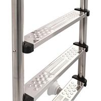 Zwembadladder met 3 sporten 120 cm roestvrij staal 304 - thumbnail