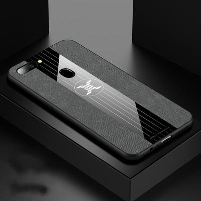 Voor OPPO R11S plus XINLI stiksels doek Textue schokbestendige TPU beschermhoes (grijs)