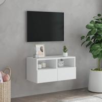 Tv-wandmeubel 60x30x30 cm bewerkt hout wit - thumbnail