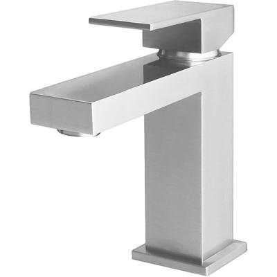 Moderne Chroom Wastafelmengkraan Vierkant Opbouw