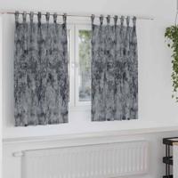 VidaXL Velvet gordijnen 2 pcs zilvergrijs 140 x 140 cm fluweel - thumbnail