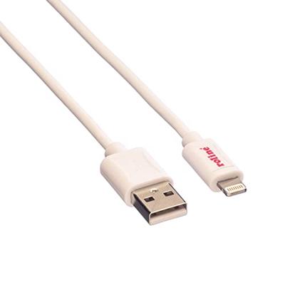 ROLINE 8pin naar USB 2.0 kabel voor iPhone, iPod, iPad, wit, 1 m