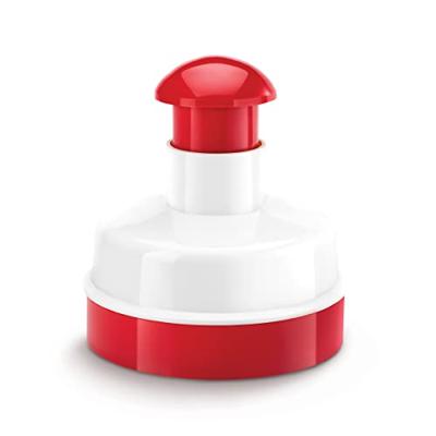 Metaltex kitchen helpers hamburgerpers 11 cm rood/wit