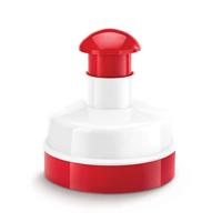 Metaltex kitchen helpers hamburgerpers 11 cm rood/wit - thumbnail