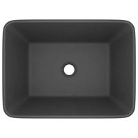 Wastafel 41x30x12 cm keramiek mat donkergrijs - thumbnail