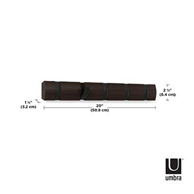Umbra Flip handdoekhaak 51x6x3cm Hout Zwart/walnoot 318850-048