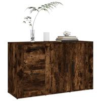 Dressoir 100x33x59,5 cm bewerkt hout gerookt eikenkleurig - thumbnail