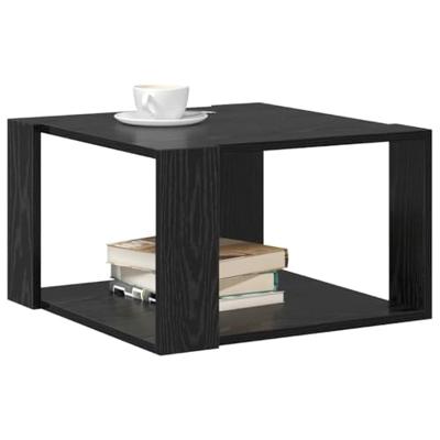 Salontafel Zwart eiken 51.5 x 51.5 x 30 cm Bewerkt hout