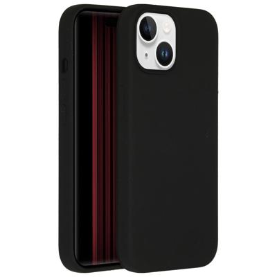 Accezz Liquid Silicone Backcover iPhone 15 Telefoonhoesje Zwart