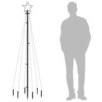 Kerstboom met grondpin 108 LED's blauw 180 cm - thumbnail