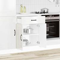 Keuken onderkast Kalmar bewerkt hout hoogglans wit - thumbnail