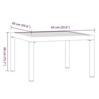 Tuintafel 65x65x40 cm aluminium zwart - thumbnail
