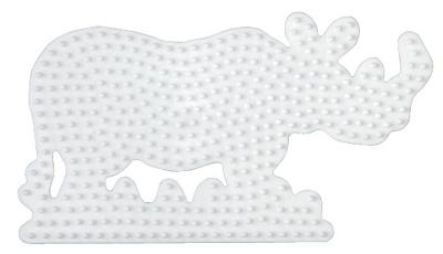 Hama strijkkralenbordje - neushoorn