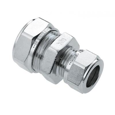 Bonfix knelkoppeling - Rechte verloopkoppeling - 15mm x 12mm - Vertint Messing