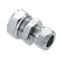 Bonfix knelkoppeling - Rechte verloopkoppeling - 15mm x 12mm - Vertint Messing - thumbnail