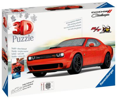 Ravensburger 3d puzzel dodge chall.r/t scat pack, 108st. Ravensburger 3d puzzel dodge chall.r/t scat pack, 108st.