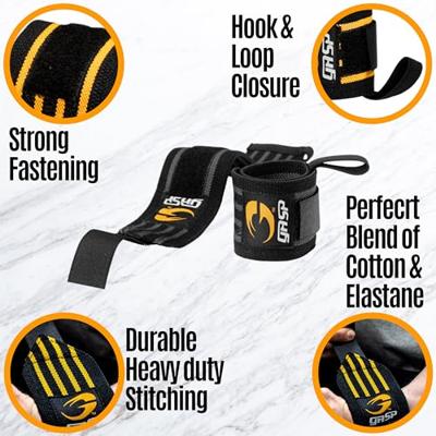 GASP Hardcore Wrist Wraps Black/Grey GASP Hardcore Wrist Wraps Black/Grey