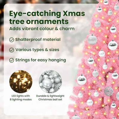 VidaXL Kerstboom met 150 led met standaard roze 120 cm pvc VidaXL Kerstboom met 150 led met standaard roze 120 cm pvc