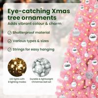 VidaXL Kerstboom met 150 led met standaard roze 120 cm pvc - thumbnail