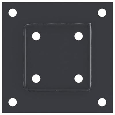 Spokkels vierkant 4 st 81x81 mm gepoedercoat staal antraciet