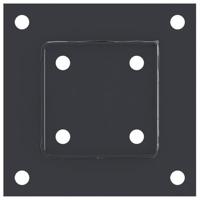 Spokkels vierkant 4 st 81x81 mm gepoedercoat staal antraciet - thumbnail
