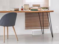 Perel contactdoos met 3 stopcontacten en schakelaar, inclusief kabelbox, wit, voor België - thumbnail