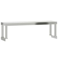 Verhoging voor werktafel 110x30x35 cm roestvrij staal - thumbnail