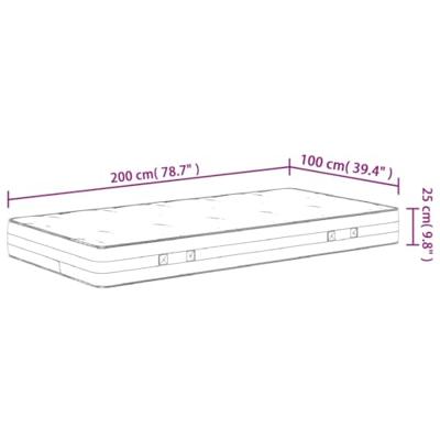 Pocketveringmatras middelhard-hard 100x200 cm