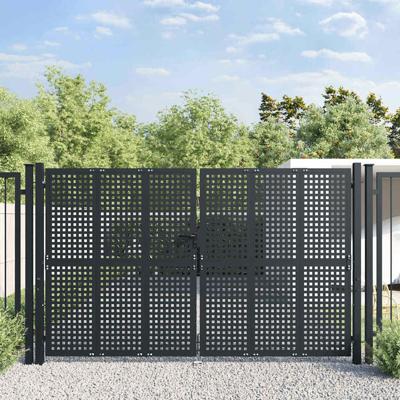 Tuinpoort Antraciet 300x200 cm Staal