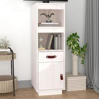 Hoge kast 34x40x108,5 cm massief grenenhout wit - thumbnail