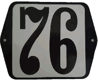 Huisnummer naambordje standaard 15x12 cm nummer 76 - Warentuin mix - thumbnail