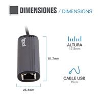 Adapter USB naar Netwerk RJ45 iggual Gigabit - thumbnail