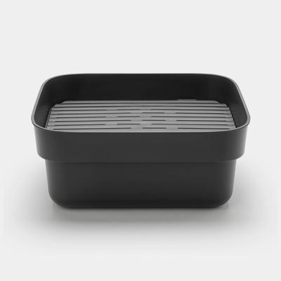 Brabantia afwasbak met afdruipschaal dark grey