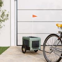 Hondenfietstrailer oxfordstof en ijzer grijs en zwart - thumbnail