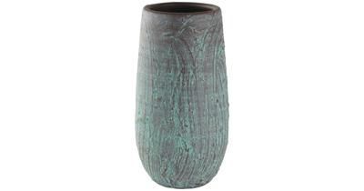 Hoge pot evi antiq bronze bloempot binnen 19 cm