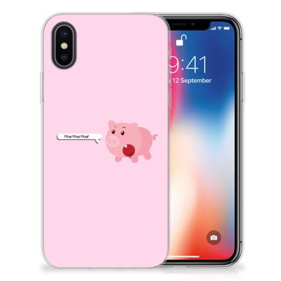 Apple iPhone X | Xs Telefoonhoesje met Naam Pig Mud Apple iPhone X | Xs Telefoonhoesje met Naam Pig Mud