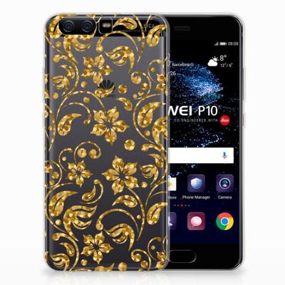 Huawei P10 | TPU Case | Gouden Bloemen Huawei P10 | TPU Case | Gouden Bloemen