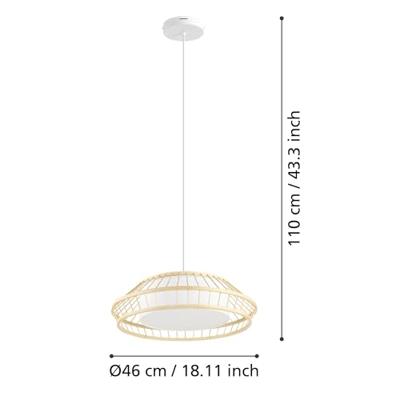 Eglo HanglampYuku-Z hout Ø 46cm - 900842