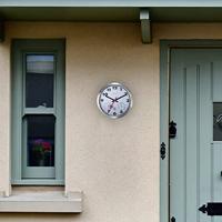 NeXtime NE-4307AR Buitenweerstationklok 35CM Aluminium-Wit Clematis - thumbnail