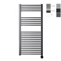 Radiator Sanicare Snode 111,8 x 45 cm Gunmetal Thermostaat Chroom Rechtsonder - thumbnail