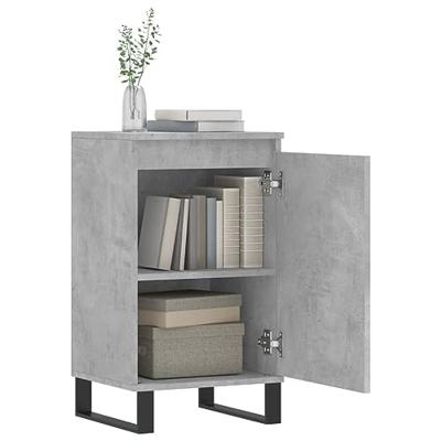 Dressoirs 2 st 40x35x70 cm bewerkt hout betongrijs